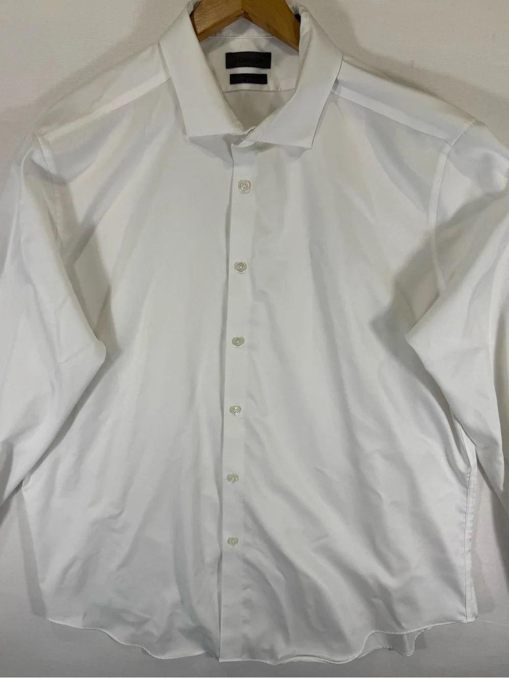 Calvin Klein White Men's Dress Shirt - Spread Collar